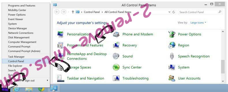Delete أبعد MainSearchBoard Adware from Windows 8
