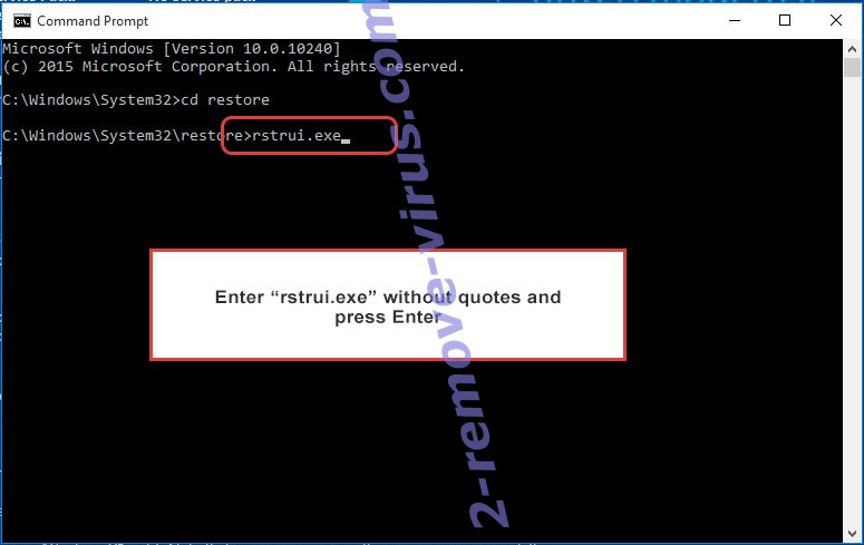 Delete .Tanos file virus - command prompt restore execute