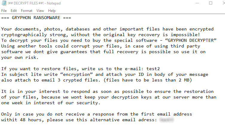 gryphon-ransomware