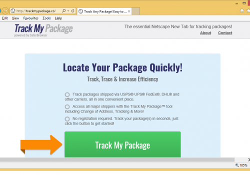 Rimozione di TrackMyPackage.co da Chrome, Firefox e Internet Explorer