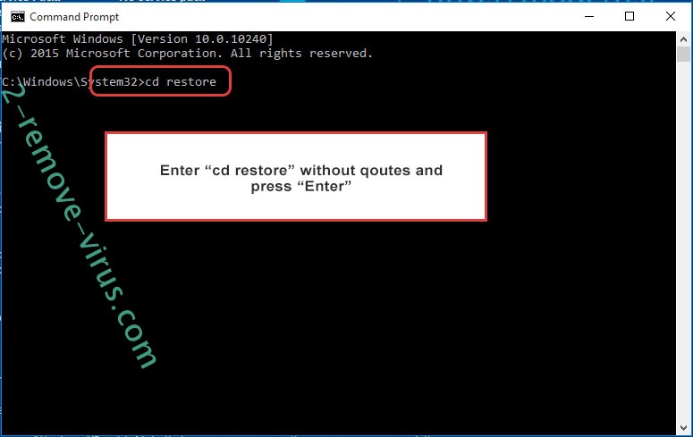 Uninstall Ebay virus - command prompt restore