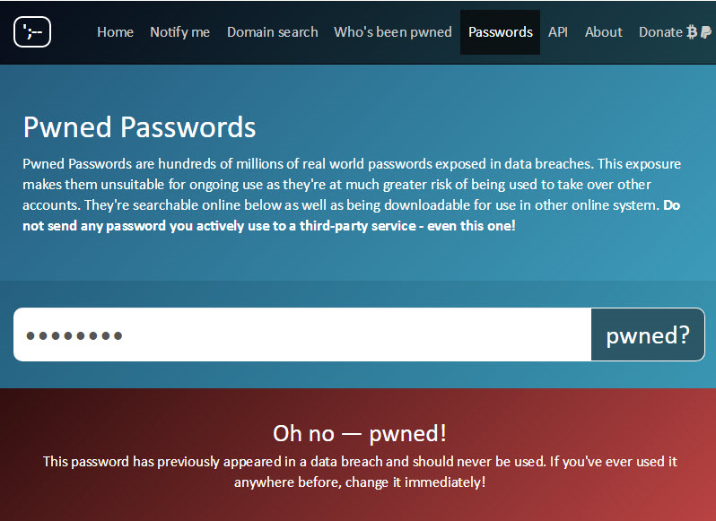 A list of 320 million passwords already seen in a breach released