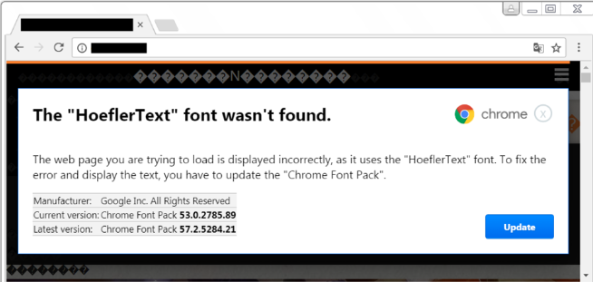 Chrome HoeflerText font update spreads RAT malware