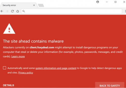 Rimuovere Client.foxydeal.com Virus