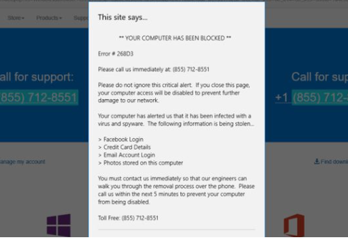 Odstrániť Error A268d3 Scam