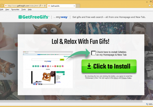 Odstrániť GetFreeGifs Toolbar