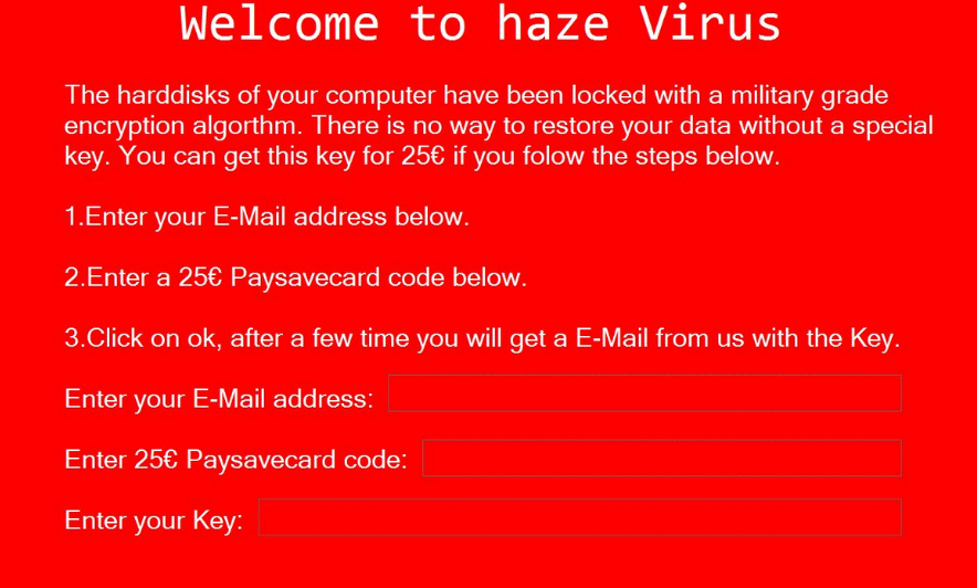 Haze ransomware virus