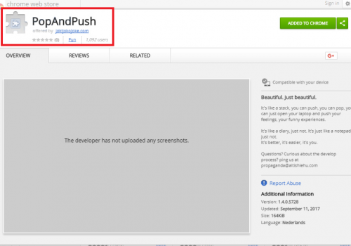 Odstrániť PopAndPush Virus