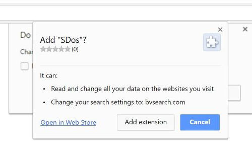 Odstrániť SDos Chrome Extension