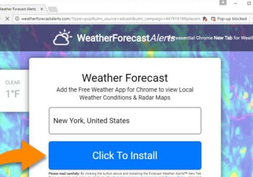 Rimuovere Search Weather Forecast Virus