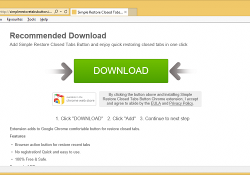 Odstrániť Simple Restore Closed Tabs Button