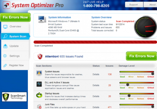 Odstránenie System Optimizer Pro