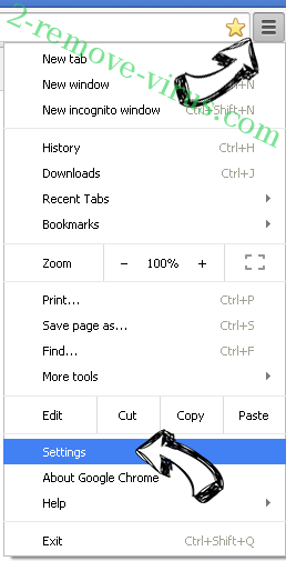 PDF Pro 100 Virus Chrome menu