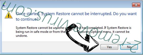 TEREN ransomware removal - restore message