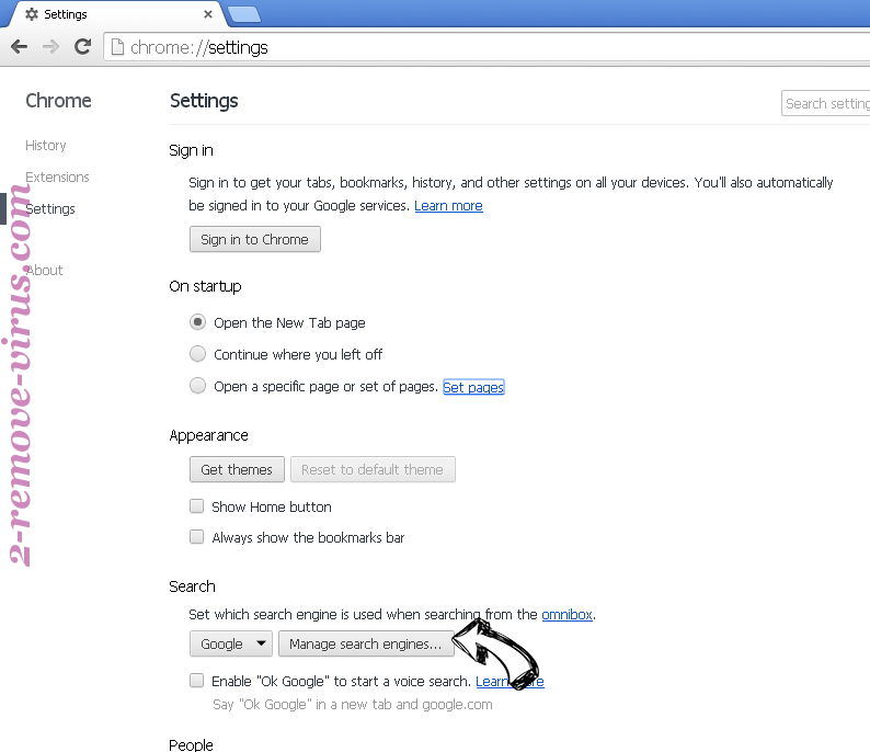 New Tab and Search Chrome extensions disable