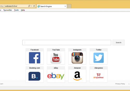 Rimuovere WebSearch.live Virus