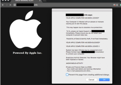 Remove Apple Security Alert Scam