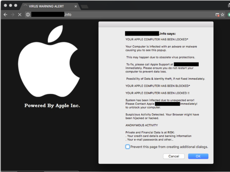 Apple Security Alert Scam