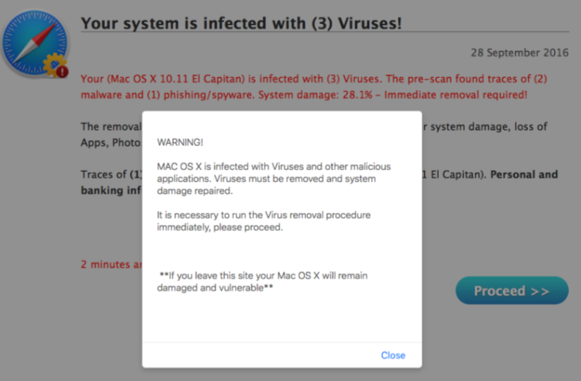 Apple Warning Alert Scam virus