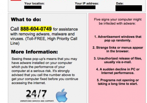 Remove Apple Warning Alert Virus