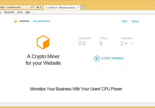 Rimuovere Coin-hive.com