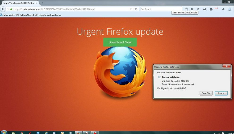 Critical Firefox Update virus