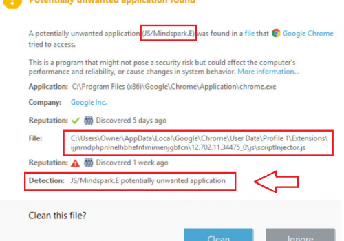 Remove JS/Mindspark.E