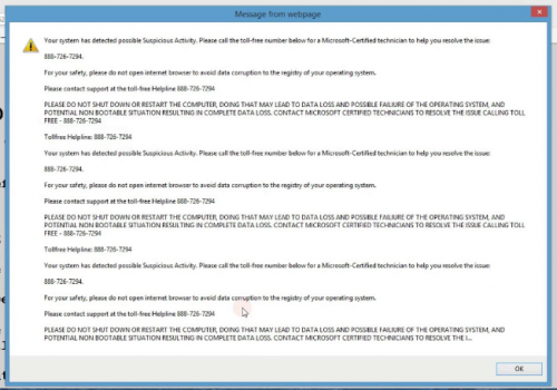 Remove Possible Suspicious Activity Virus