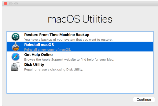 Reinstalling your macOS