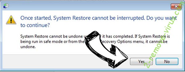 NOOS ransomware removal - restore message