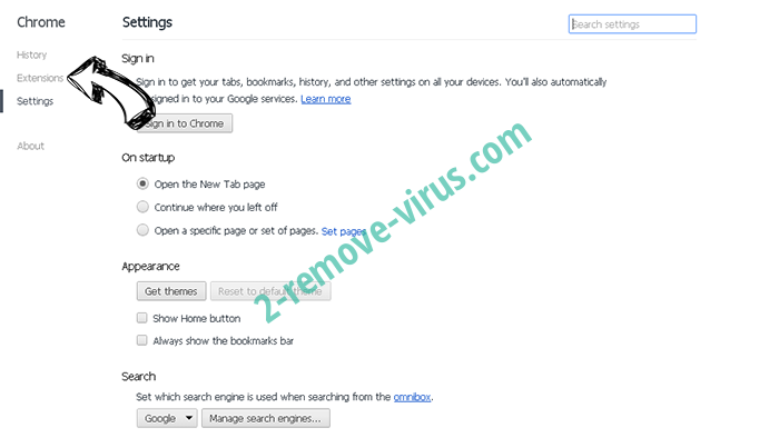 Moatads virus Chrome settings