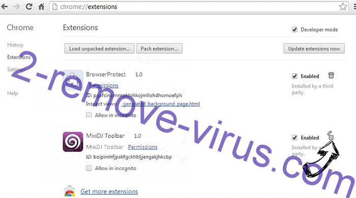 Ariocroft.com virus Chrome extensions remove