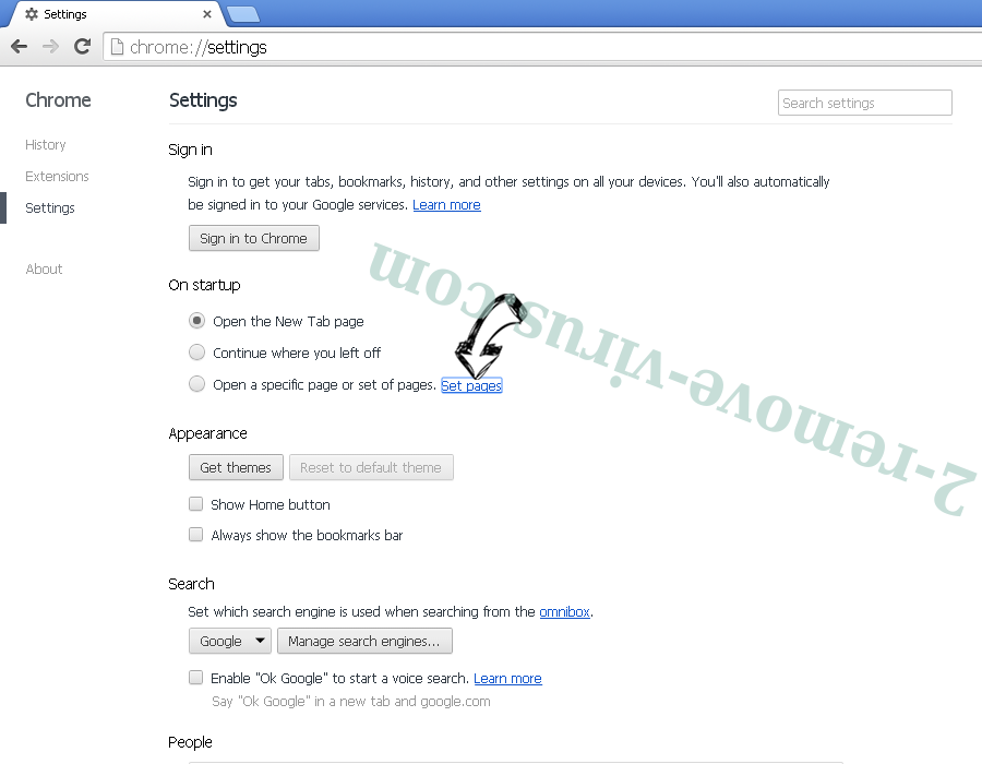 SearchSpace Chrome settings