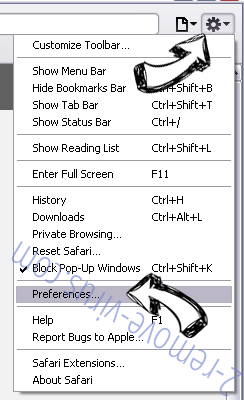 Search.coolmediatabsearch.com Safari menu