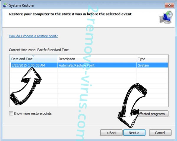 SOLO Ransomware - restore point