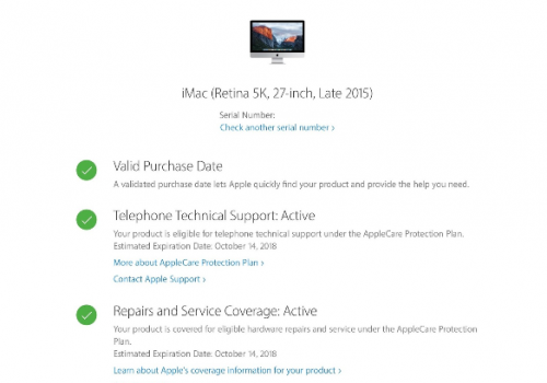 Rimuovere AppleCare And Warrant