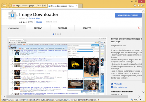 Remove Image Downloader Extension