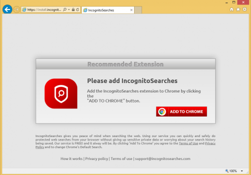 Come rimuovere Incognitosearches.com