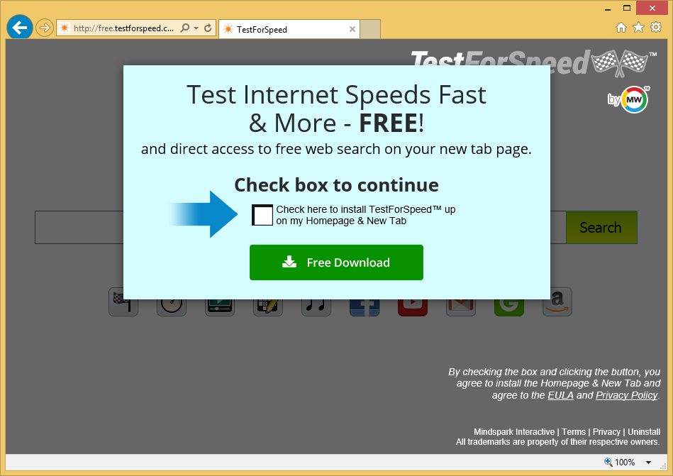 TestForSpeed Toolbar