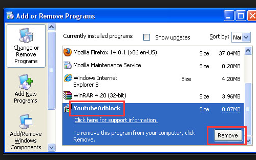 Remove YoutubeAdBlock