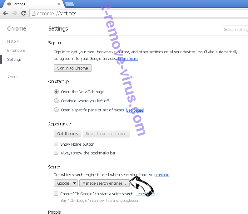 Adamant Search Chrome extensions disable