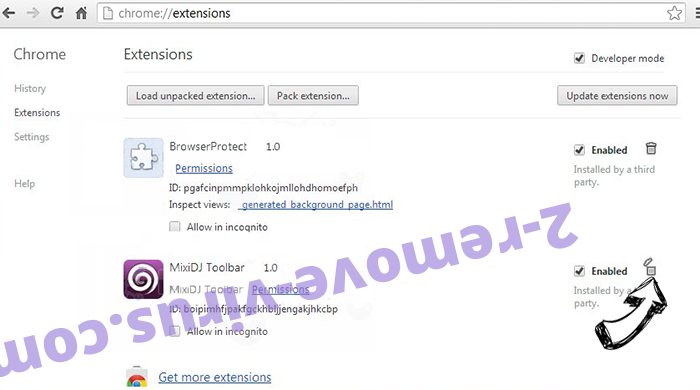 Rogue Chromium Browser Chrome extensions remove