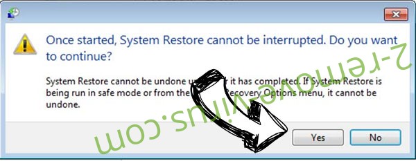 V3JS ransomware removal - restore message