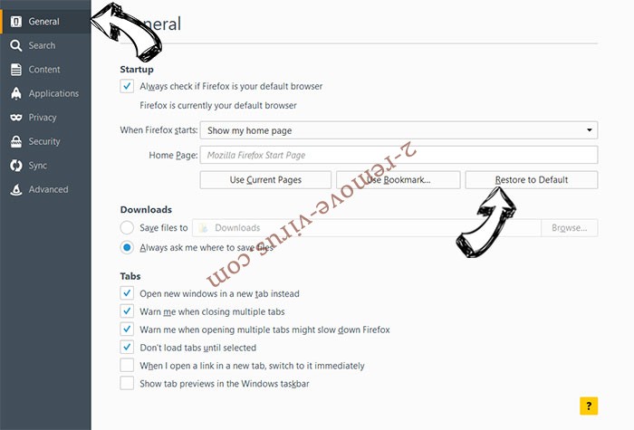 4newtab.com virus Firefox reset confirm