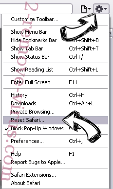 Chromium malware Safari reset menu