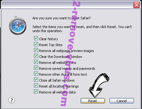 Easymaillogin Virus Safari reset