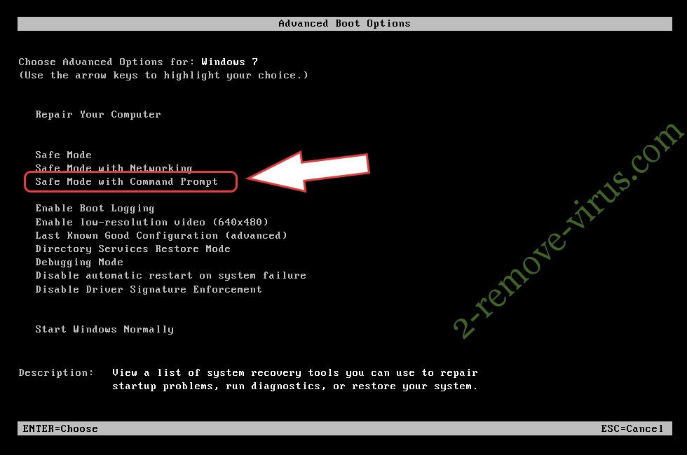 Remove .ABCDEF file ransomware - boot options