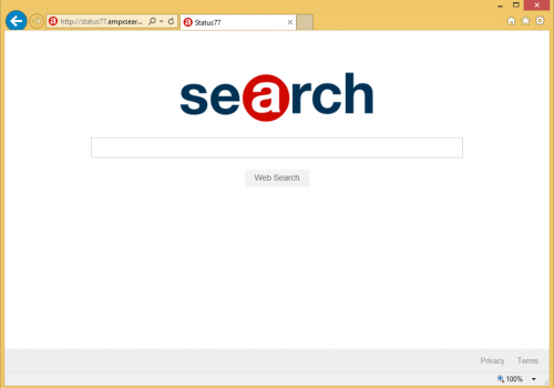 Rimuovere status77.ampxsearch.com