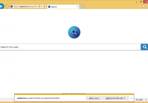 Rimuovere Websrch.co/search