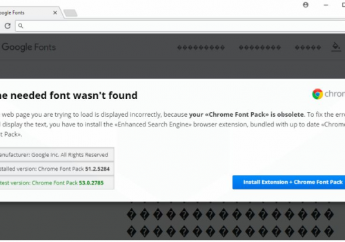 Remove “The Needed Font Wasn’t Found” Scam